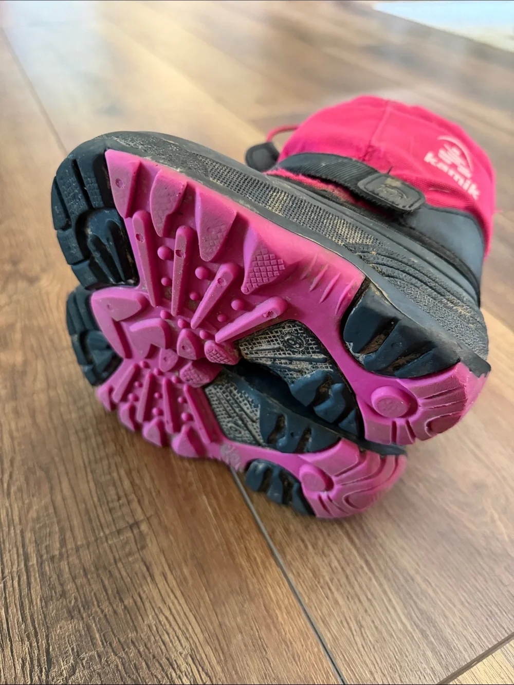 Kamik Kids Pink & Black Waterproof Snow Boots